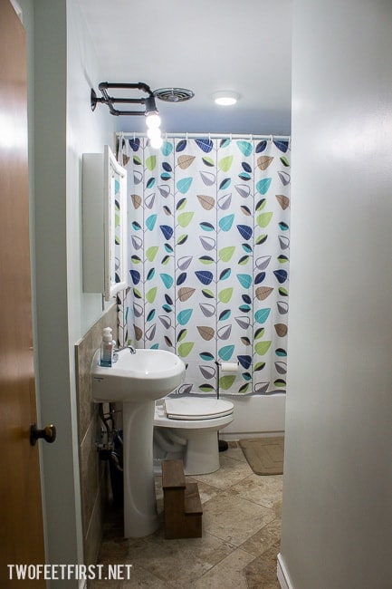 progress in bathroom